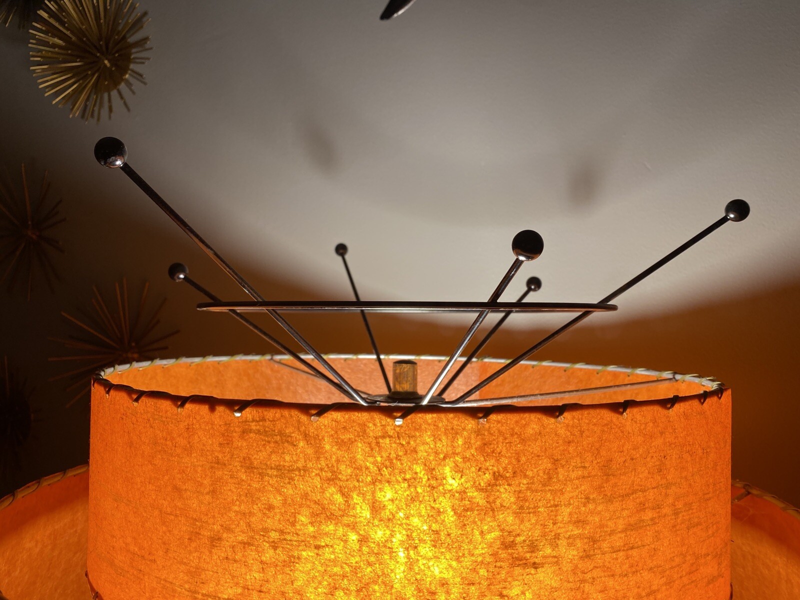 FREE SHIP Atomic Lamp Shade Sputnik Topper Ornament Lampshade Finial- Any Color