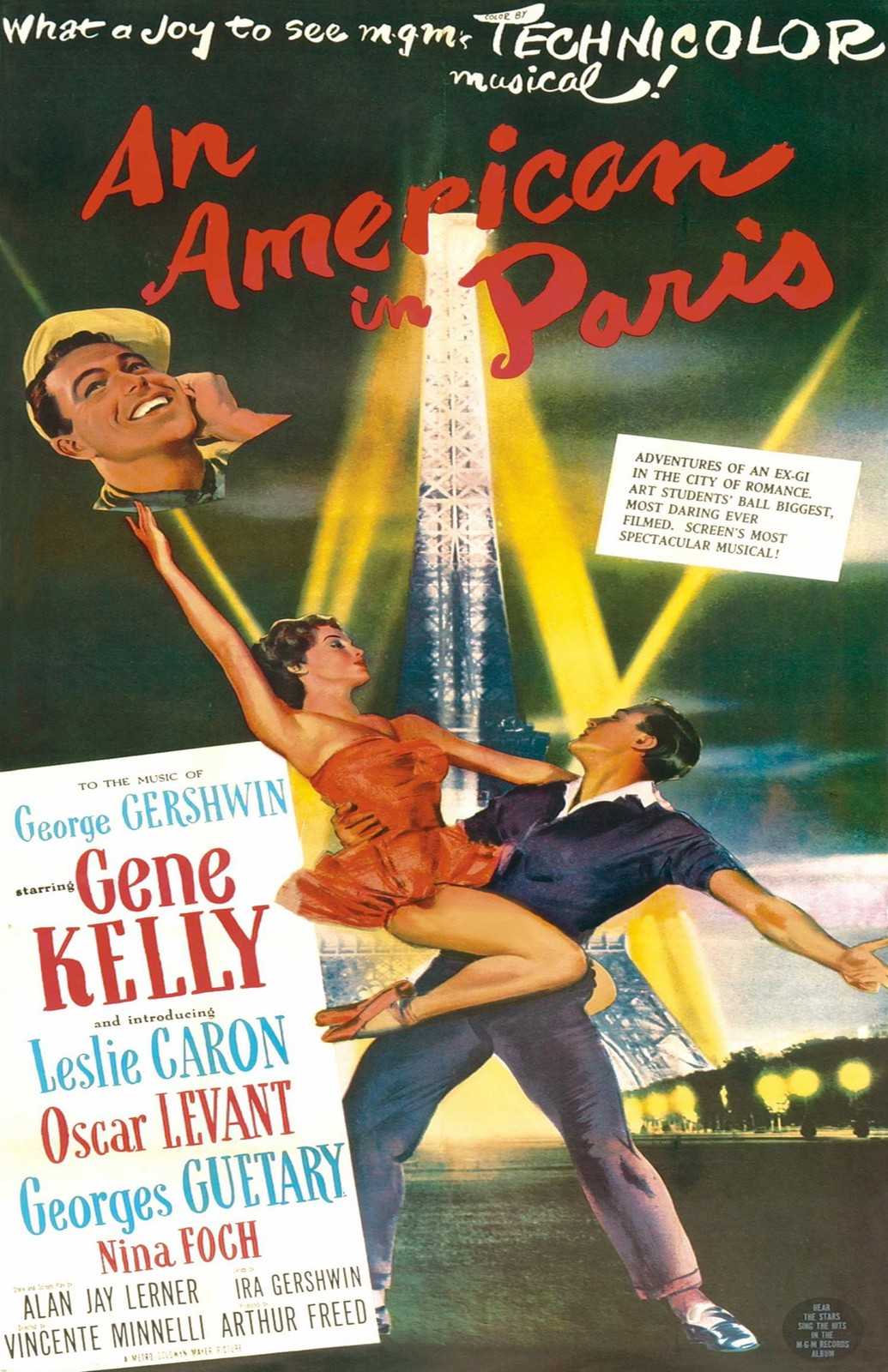An American in Paris 1951 Vintage Movie Poster Print Wall Art Home Decor Film