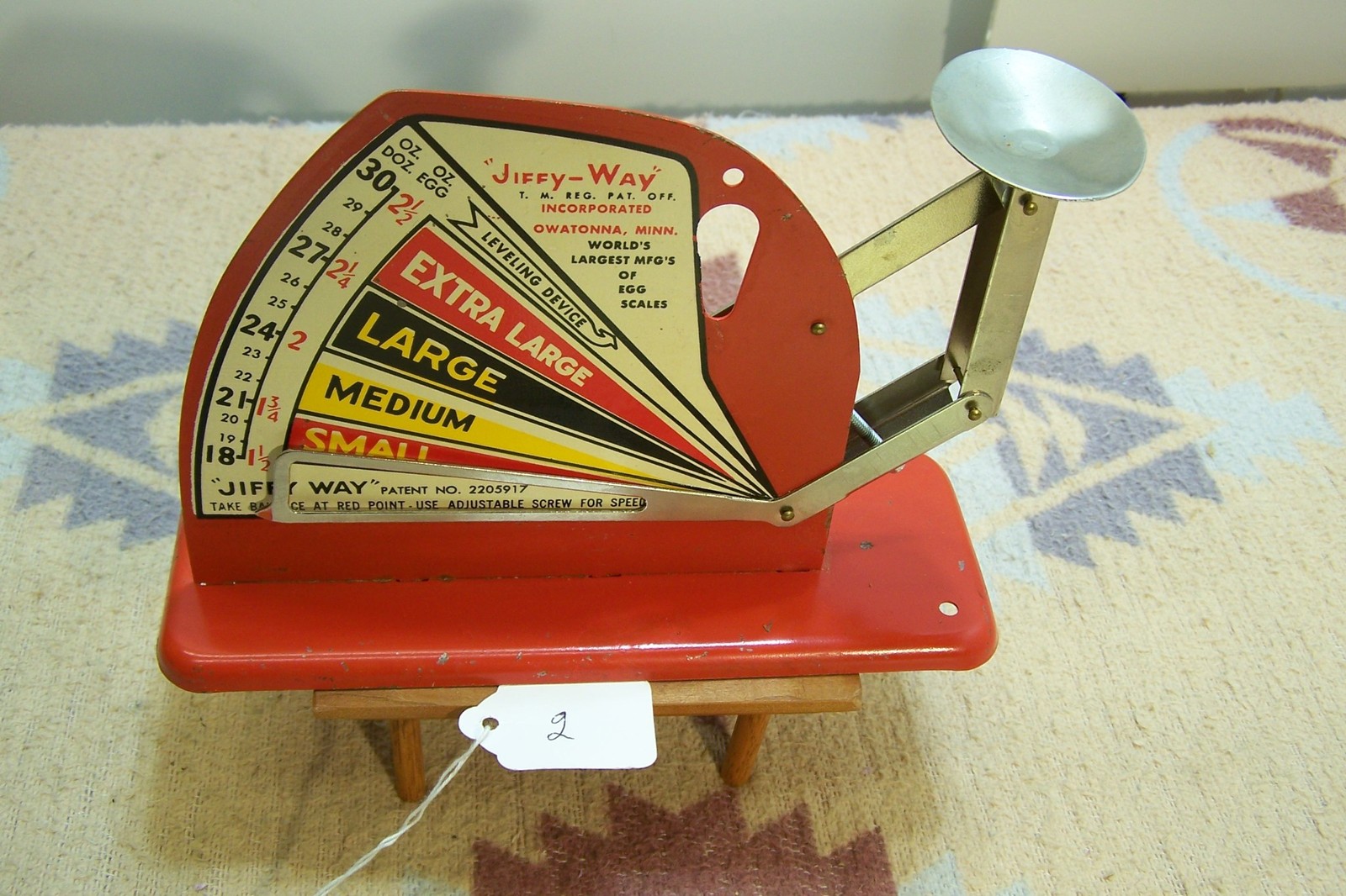 #2 VERY NICE MID CENTURY JIFFY WAY EGG SCALE OWATONNA MINNESOTA FIND ONE BETTER?