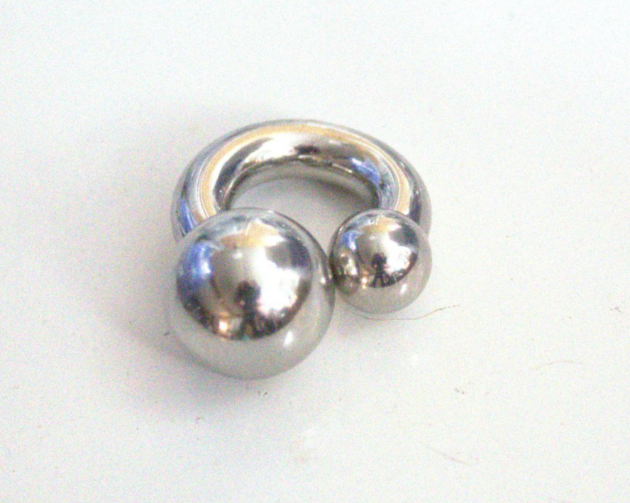 2g 1/2 Double Screw ball Prince Albert Hafada Frenum Septum Jewelry Ring Sexy 2g 1/2 Double Screw ball Prince Albert Hafada Frenum Septum Jewelry Ring Sexy