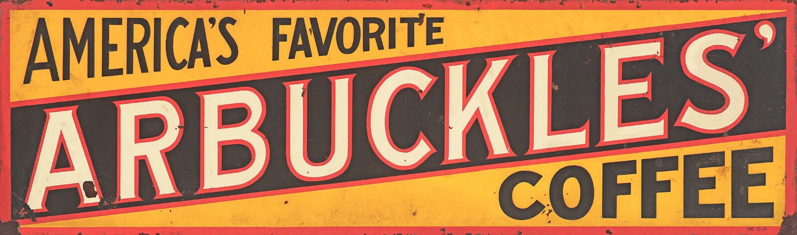 ARBUCKLES\' COFFEE ADVERTISING METAL SIGN ARBUCKLES\' COFFEE ADVERTISING METAL SIGN