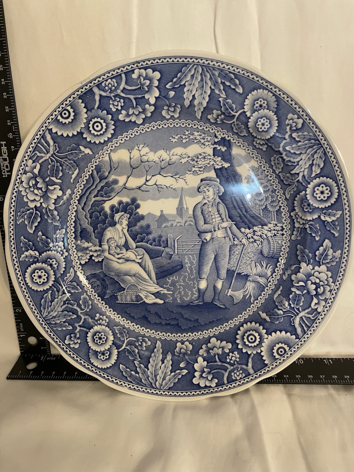 Spode Blue Room Collection Woodman Blue & White Collector Plate 10.5\