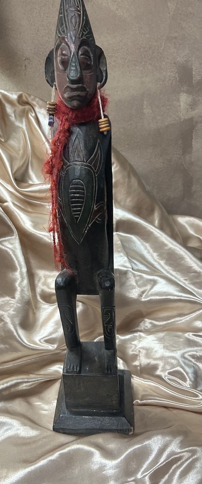 Vintage African Tribal Hand Carved Wood Figure Senufo Style 20 Inch