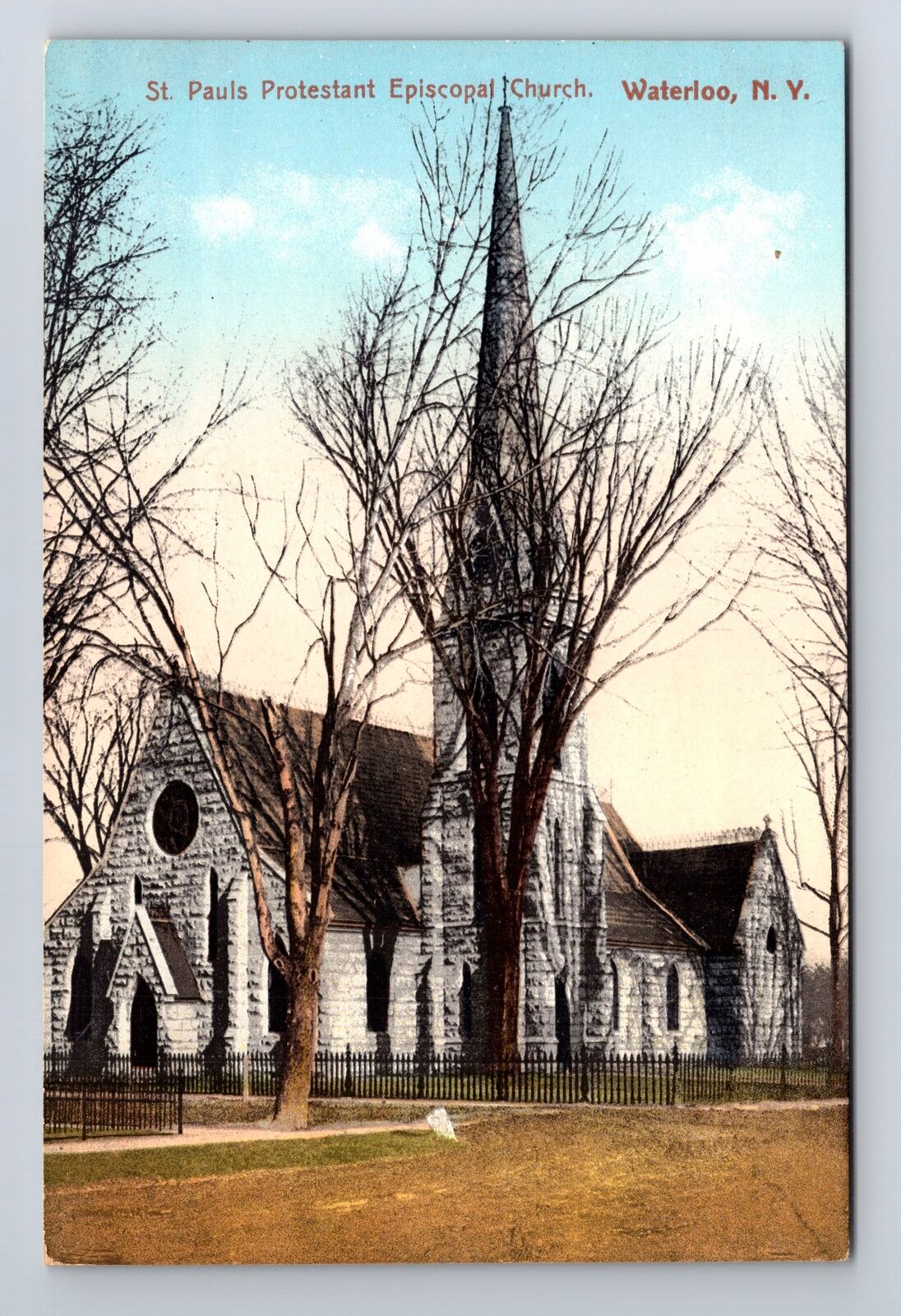Waterloo NY-New York, St Pauls Protestant Episcopal Church, Vintage Postcard