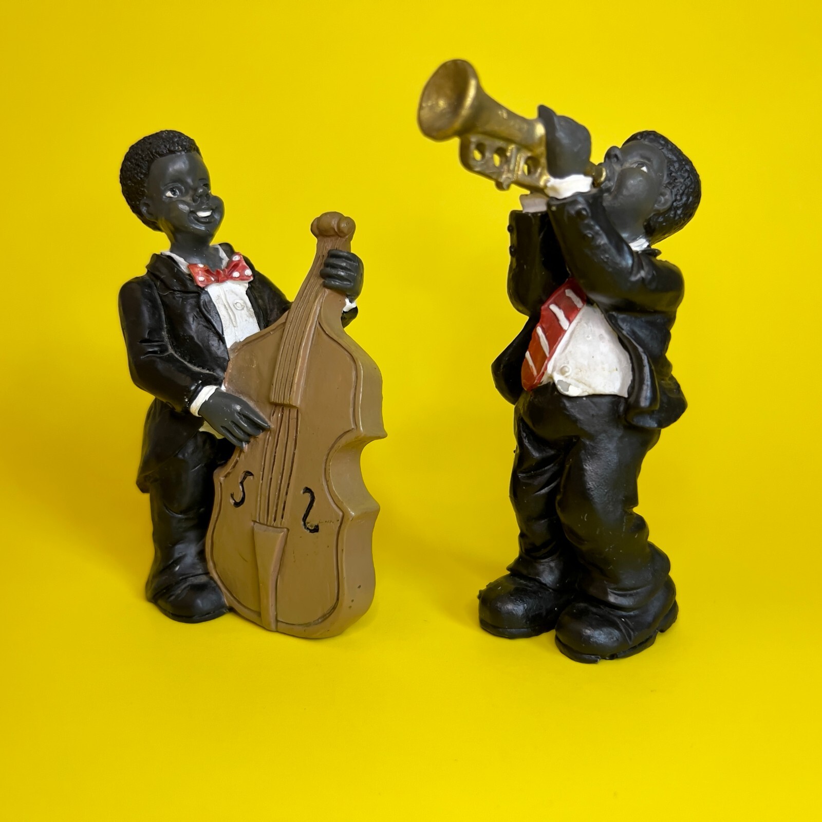 Enesco Parastone Jazz Musicians Set Of 2 Vintage 1990\'s