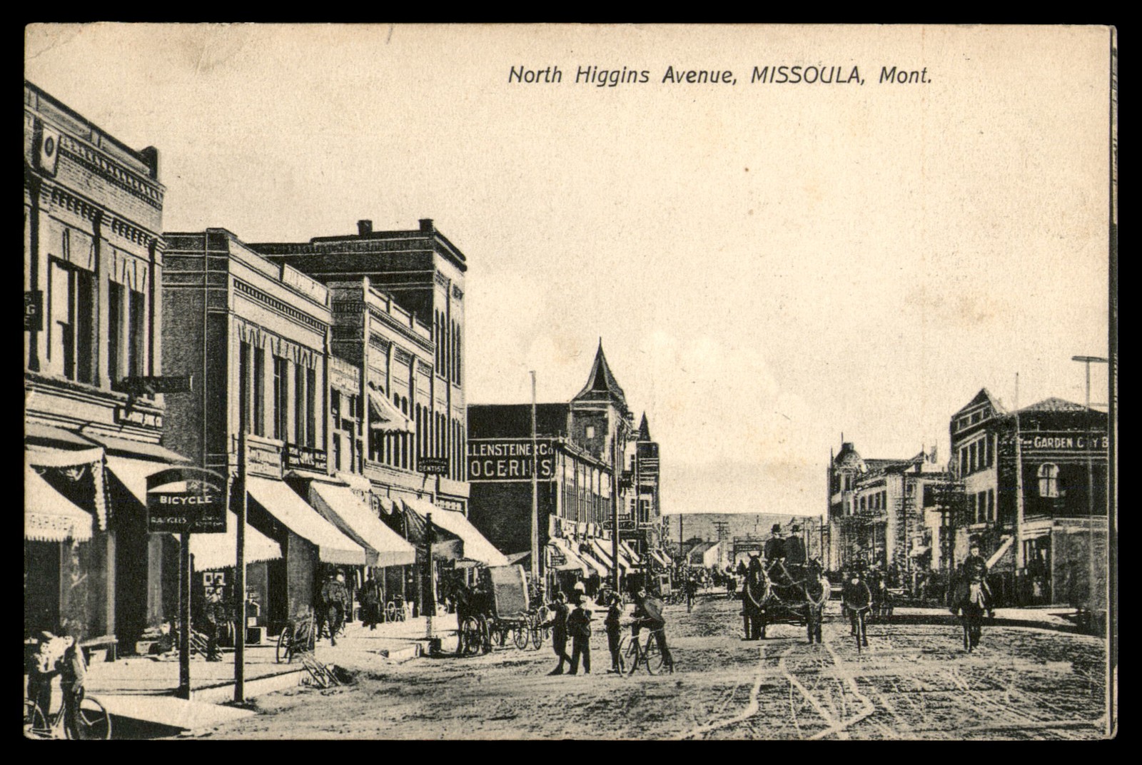 Postcard North Higgins Avenue Missoula MT