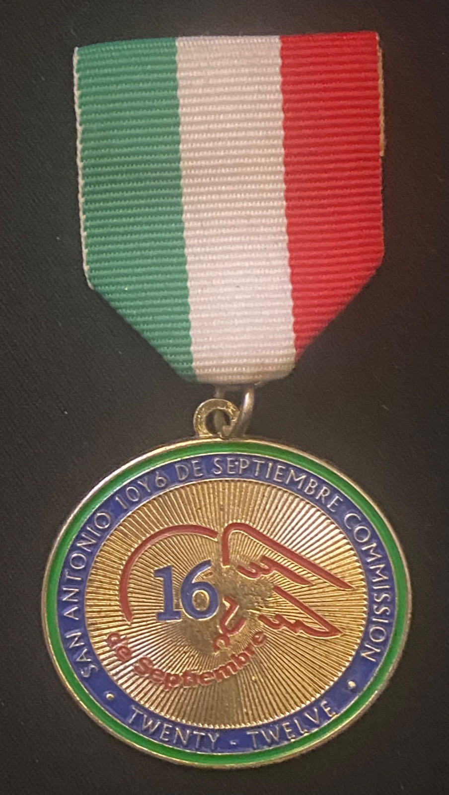 SAN ANTONIO 10Y6 SEPTIEMBRE COMMISSION 2012 OFFICIAL LIMITED ED. FIESTA MEDAL