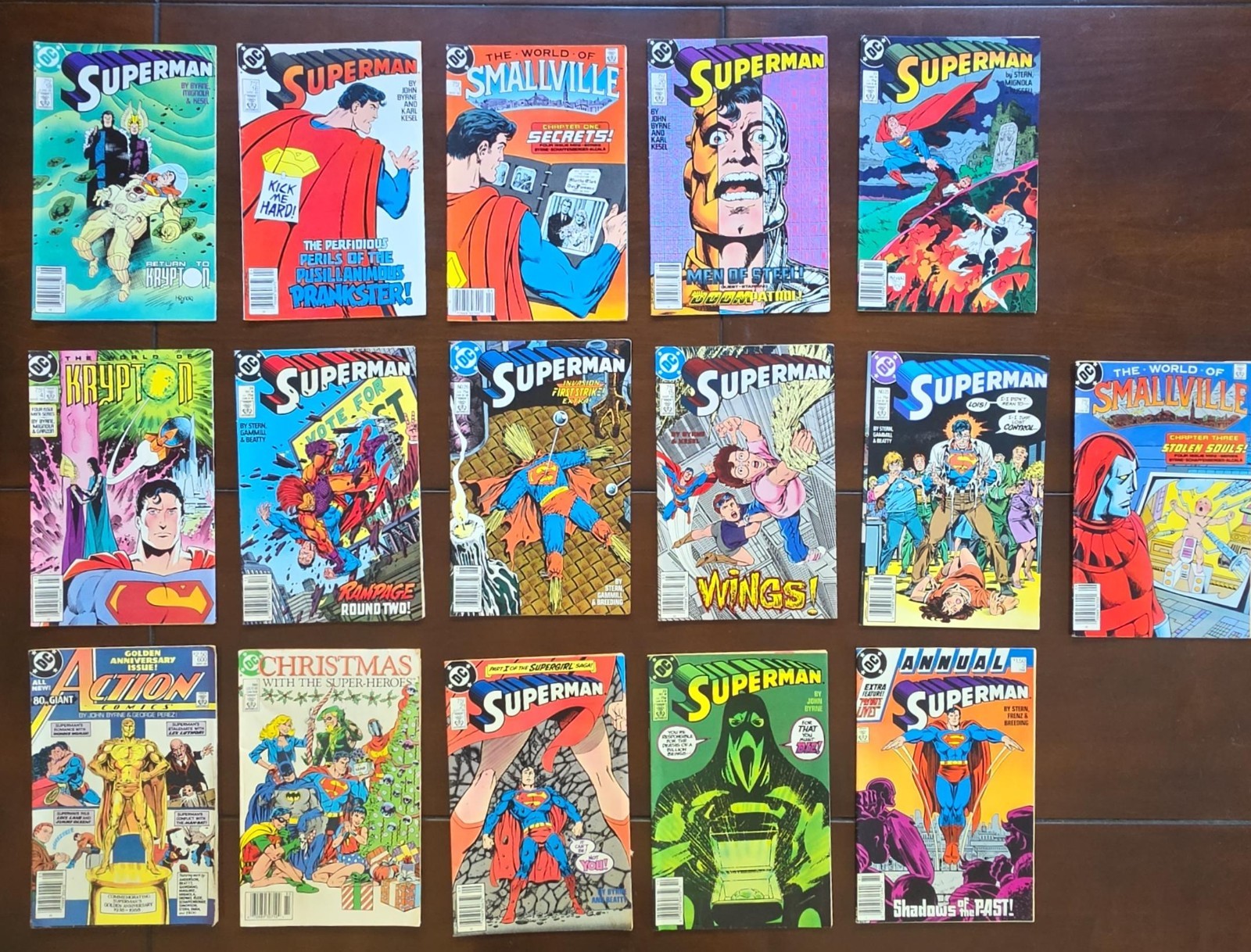DC Superman 1988 Comic Lot 16 Books Action #600 Byrne Annual #2 Smallville
