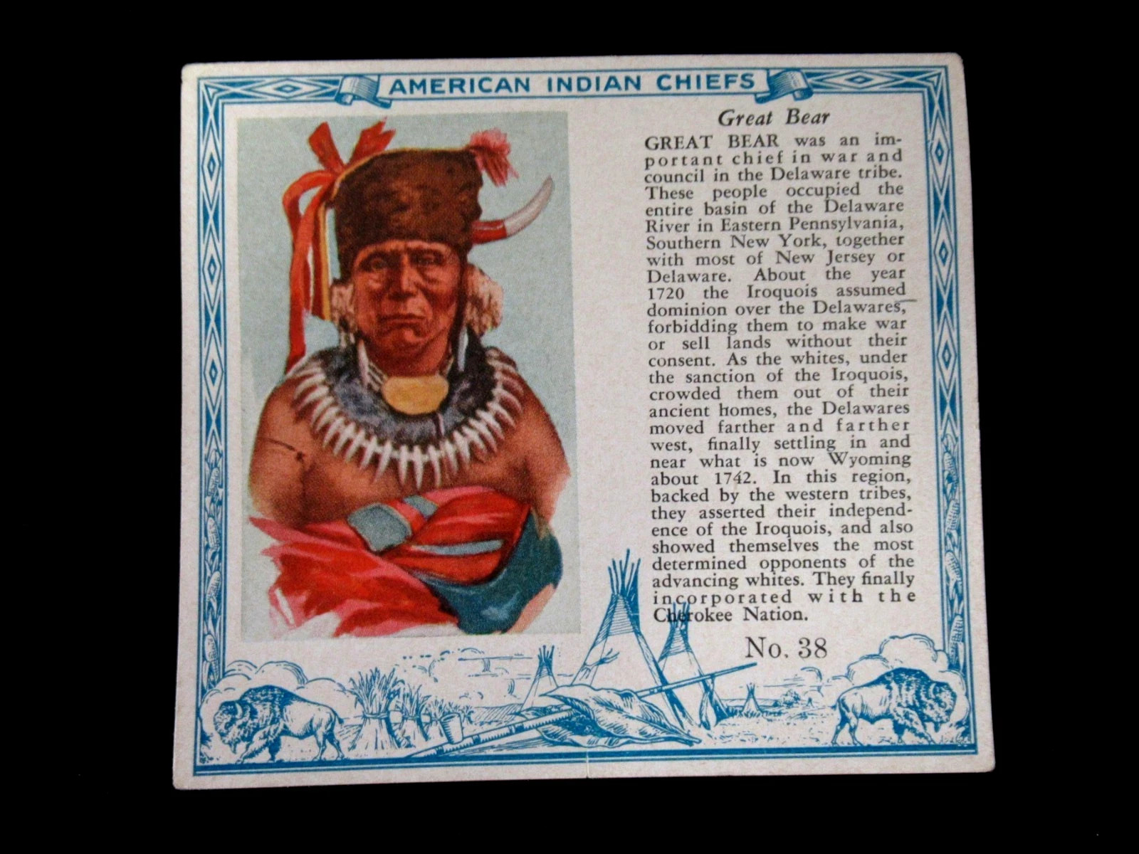 1954 Red Man Tobacco American Indian Chiefs - \ 1954 Red Man Tobacco American Indian Chiefs - \