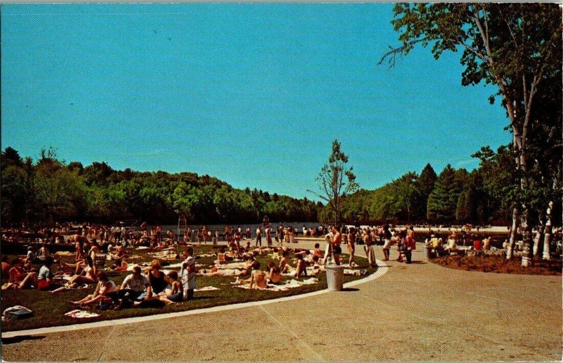 1960'S. BATHING AREA ATCHENANGO STATE PARK. CHENANGO FORKS, NY. POSTCARD. JJ6