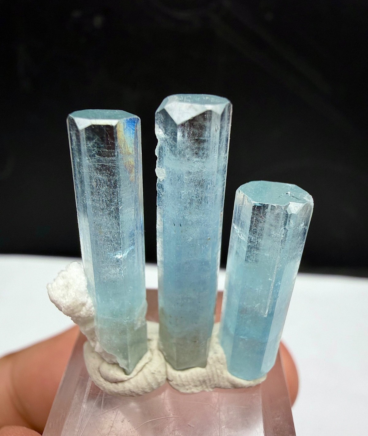 Natural Terminated Aquamarine Crystal Lot : 3 pieces  , 21 Carats @ Minerals
