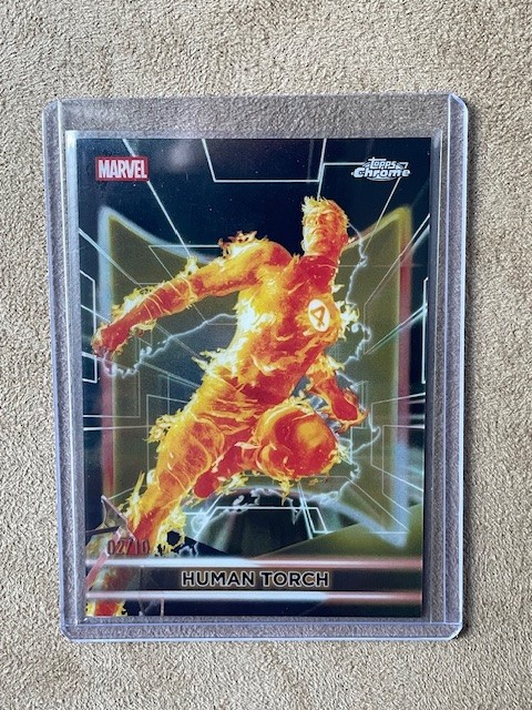2026 Topps Marvel Neon Human Torch #2/10 Chrome Black Foil #30 🔥 2026 Topps Marvel Neon Human Torch #2/10 Chrome Black Foil #30 🔥