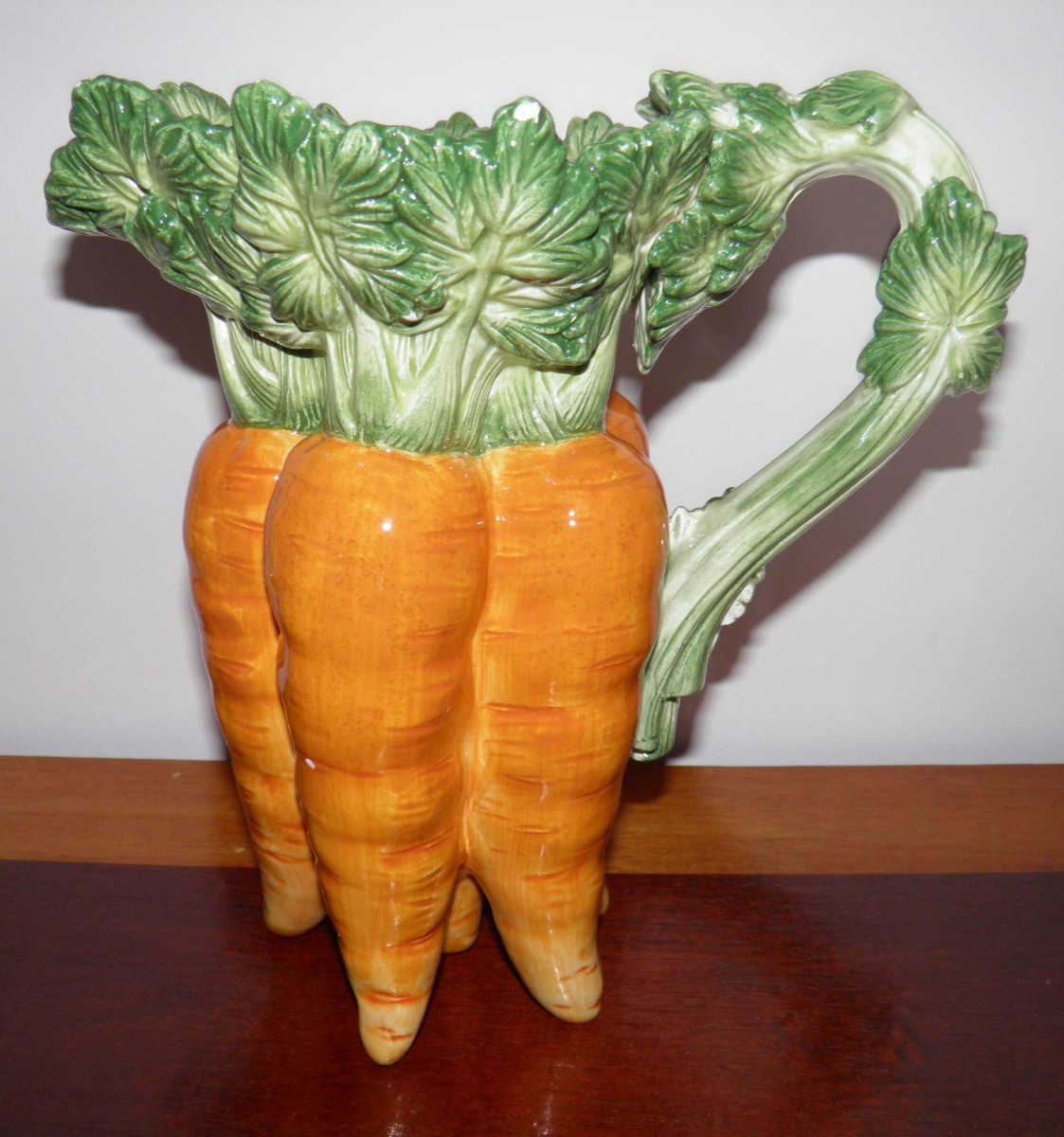 Vintage, 1990s, FITZ & FLOYD, porcelain, Garden carrot bunch pitcher. 10\ Vintage, 1990s, FITZ & FLOYD, porcelain, Garden carrot bunch pitcher. 10\