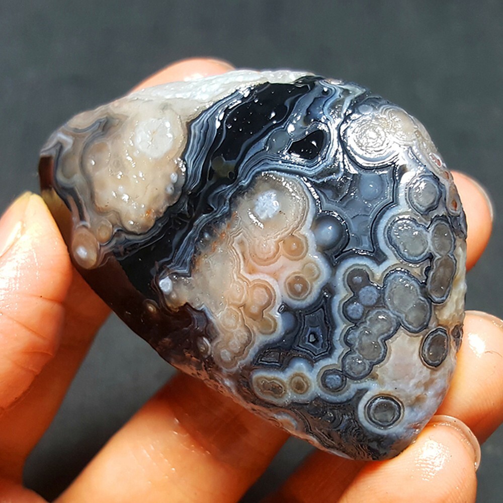 Rare69.5G Natural Gobi agate eye Agate  Madagascar 30A62+