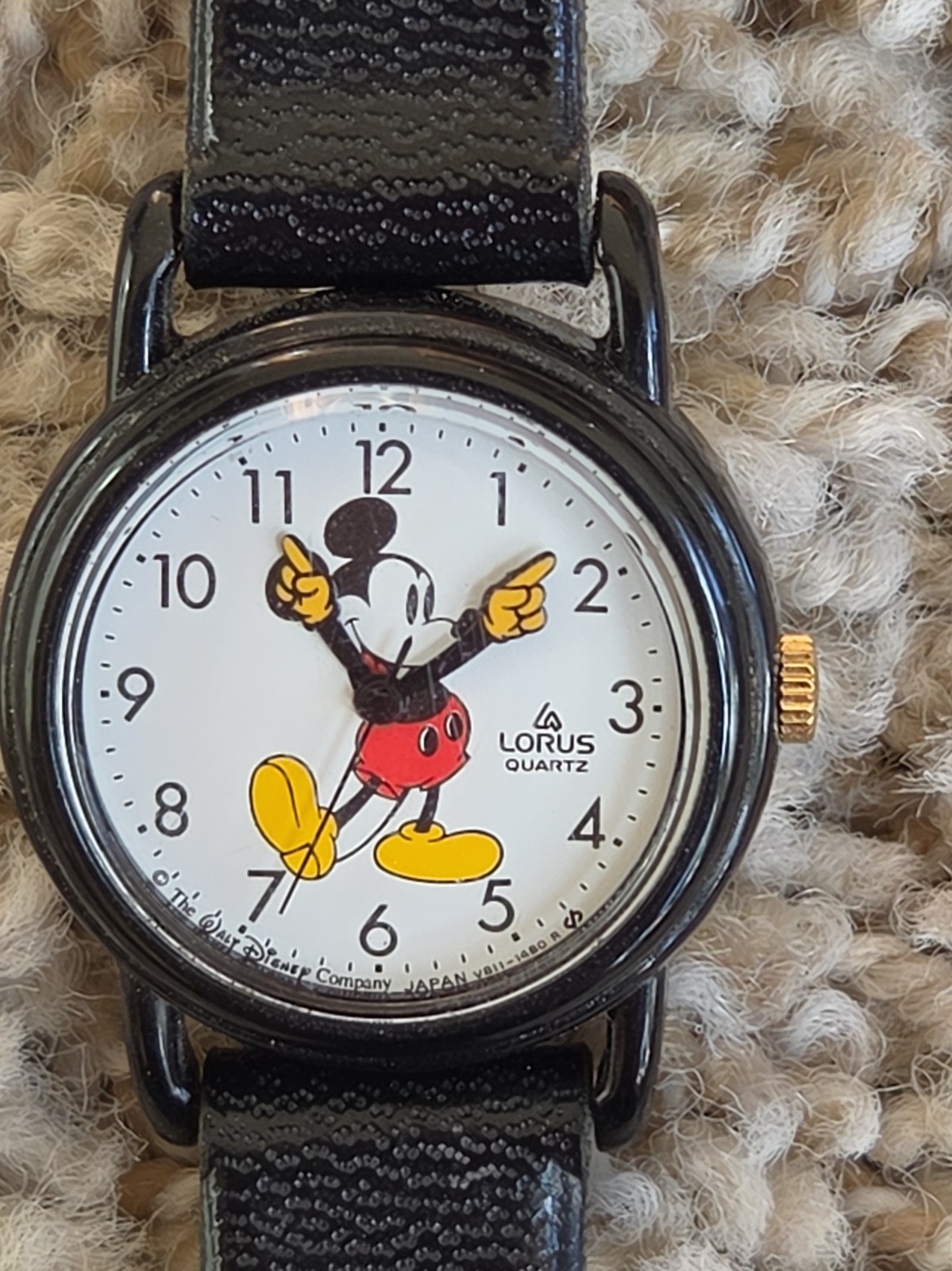 Vtg Lorus Quartz Mickey Mouse Disney Watch Not Running