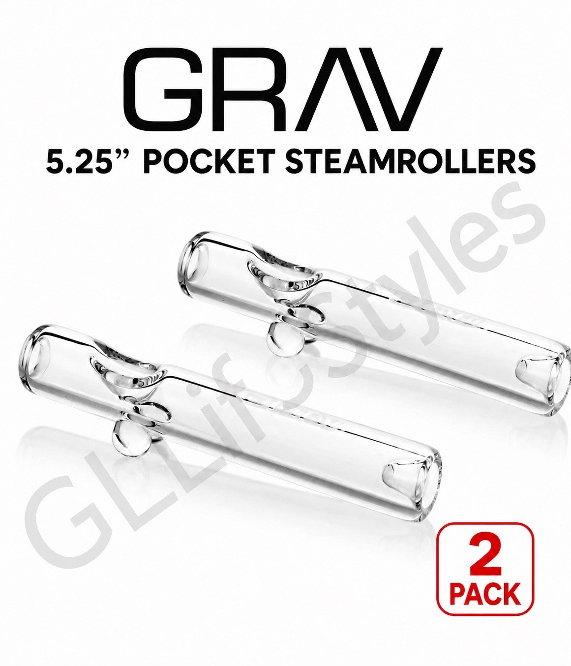 GRAV® TWO (2) PACK OF CLEAR MINI 5.25”STEAMROLLERS WITH FEET And ASH CATCHER GRAV® TWO (2) PACK OF CLEAR MINI 5.25”STEAMROLLERS WITH FEET And ASH CATCHER