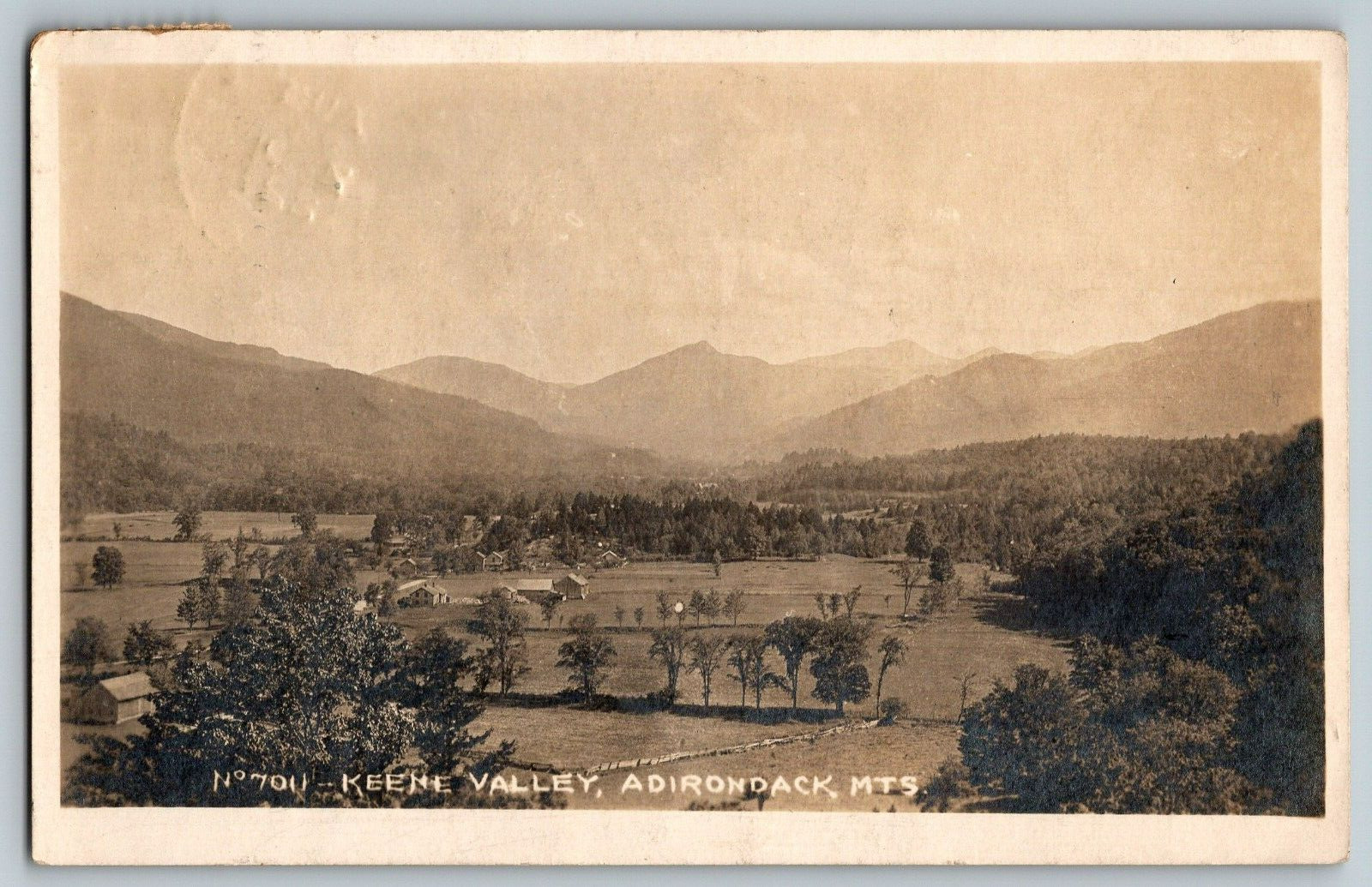 RPPC Vintage Postcard - Keene Valley, Adirondack Mts. - Real Photo - Posted