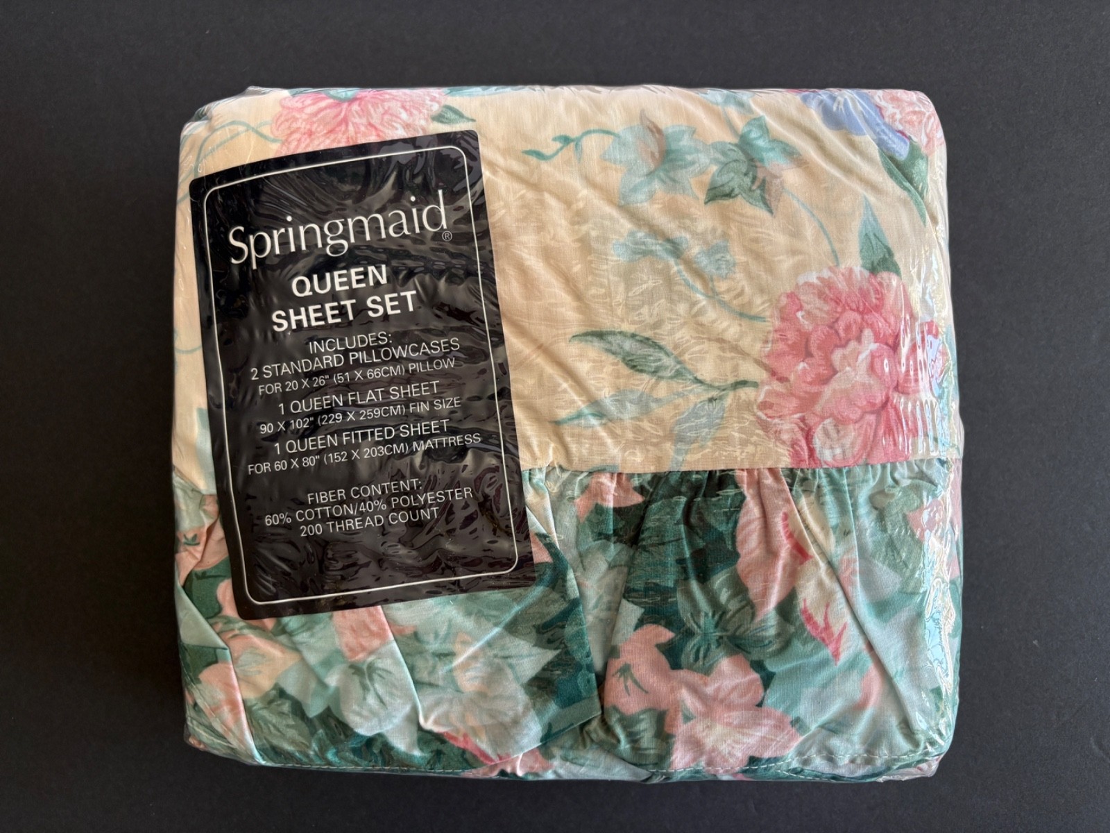VINTAGE SPRINGMAID QUEEN SHEET SET \