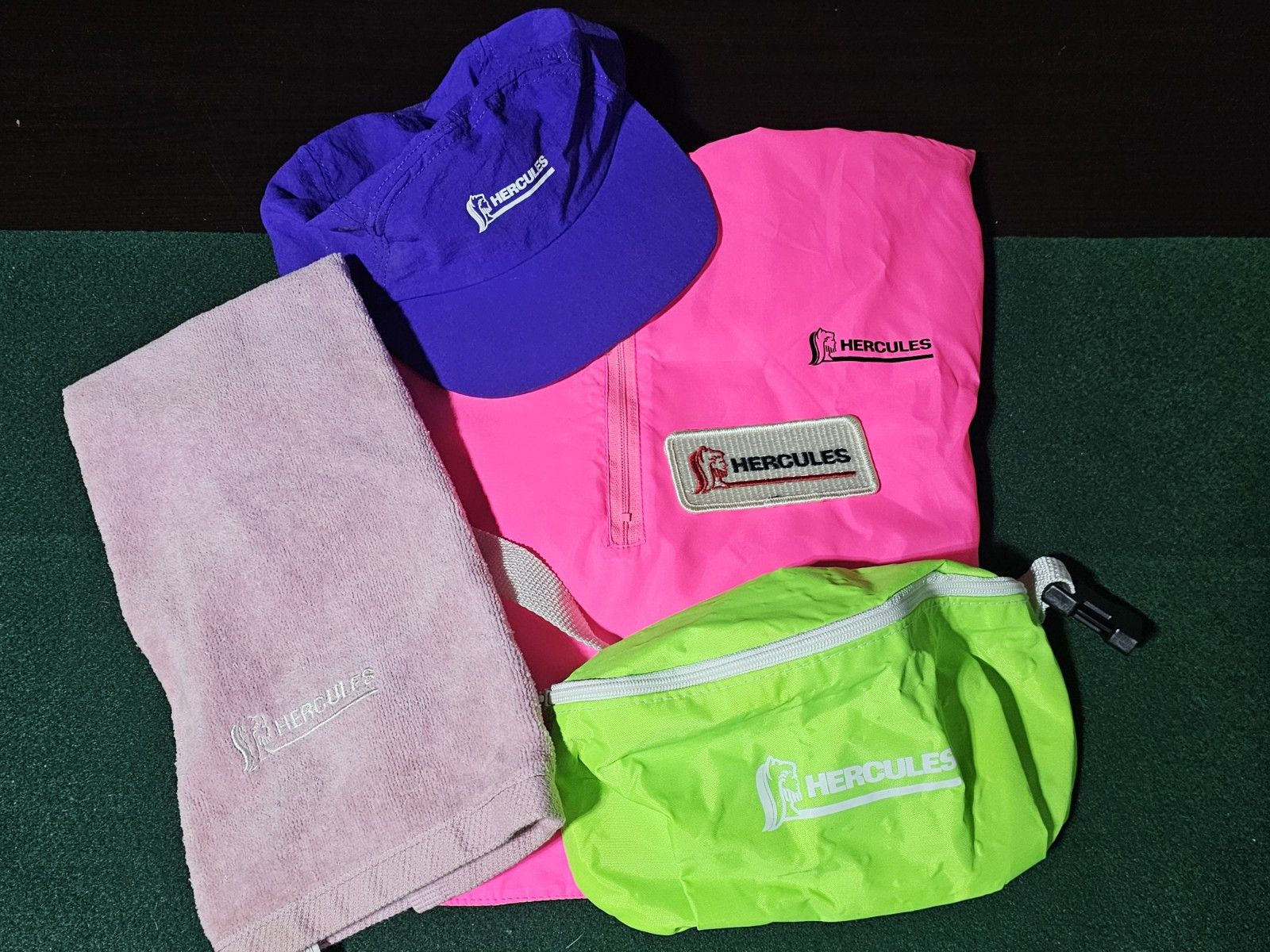 🌟Rare Vintage Hercules Promo Set Hat Jacket Fanny Pack Towel Patch Sunglasses🌟