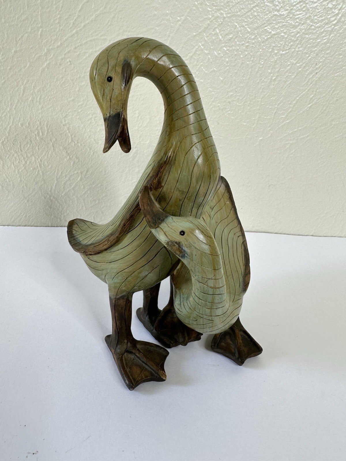 Vintage Resin Composite “Lover Ducks” Figurine Tii Collections Farmhouse Style