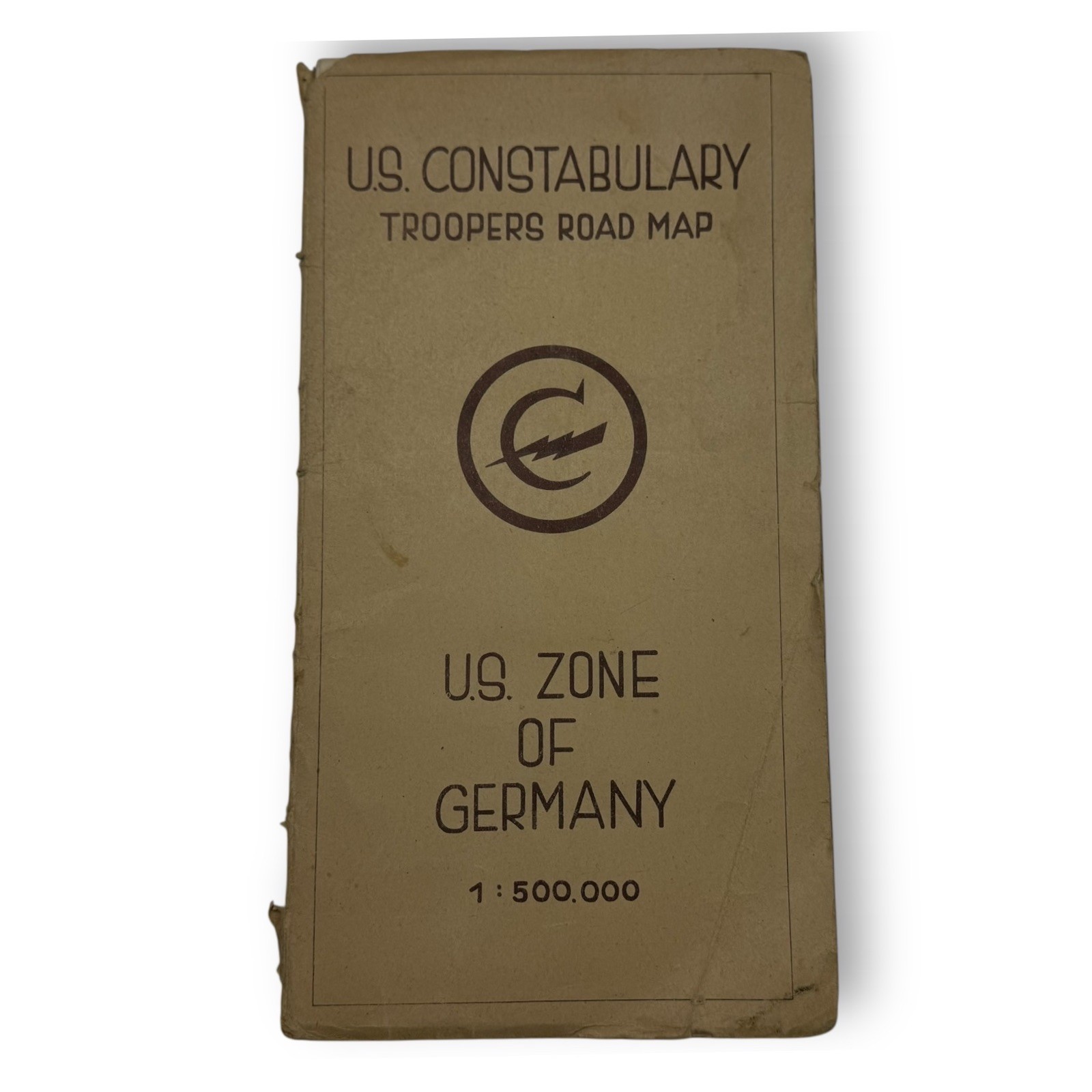 Rare Post WWII US Constabulary Troopers Road Map of Germany US Zone