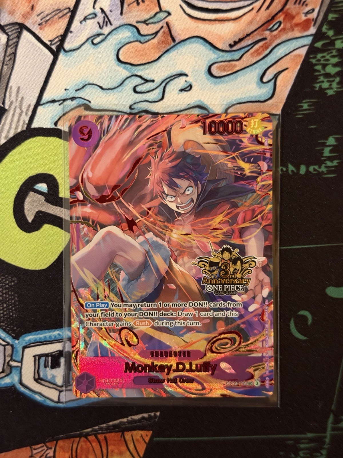 One Piece Card Game Monkey D. Luffy OP09-119 3rd Anniversary English One Piece Card Game Monkey D. Luffy OP09-119 3rd Anniversary English