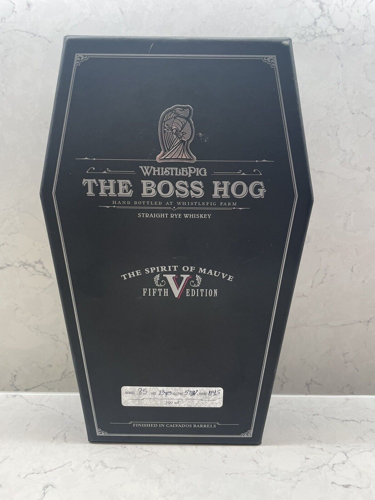 WhistlePig The Boss Hog V Fifth Edition The Spirit Of Mauve Empty Bottle And Box