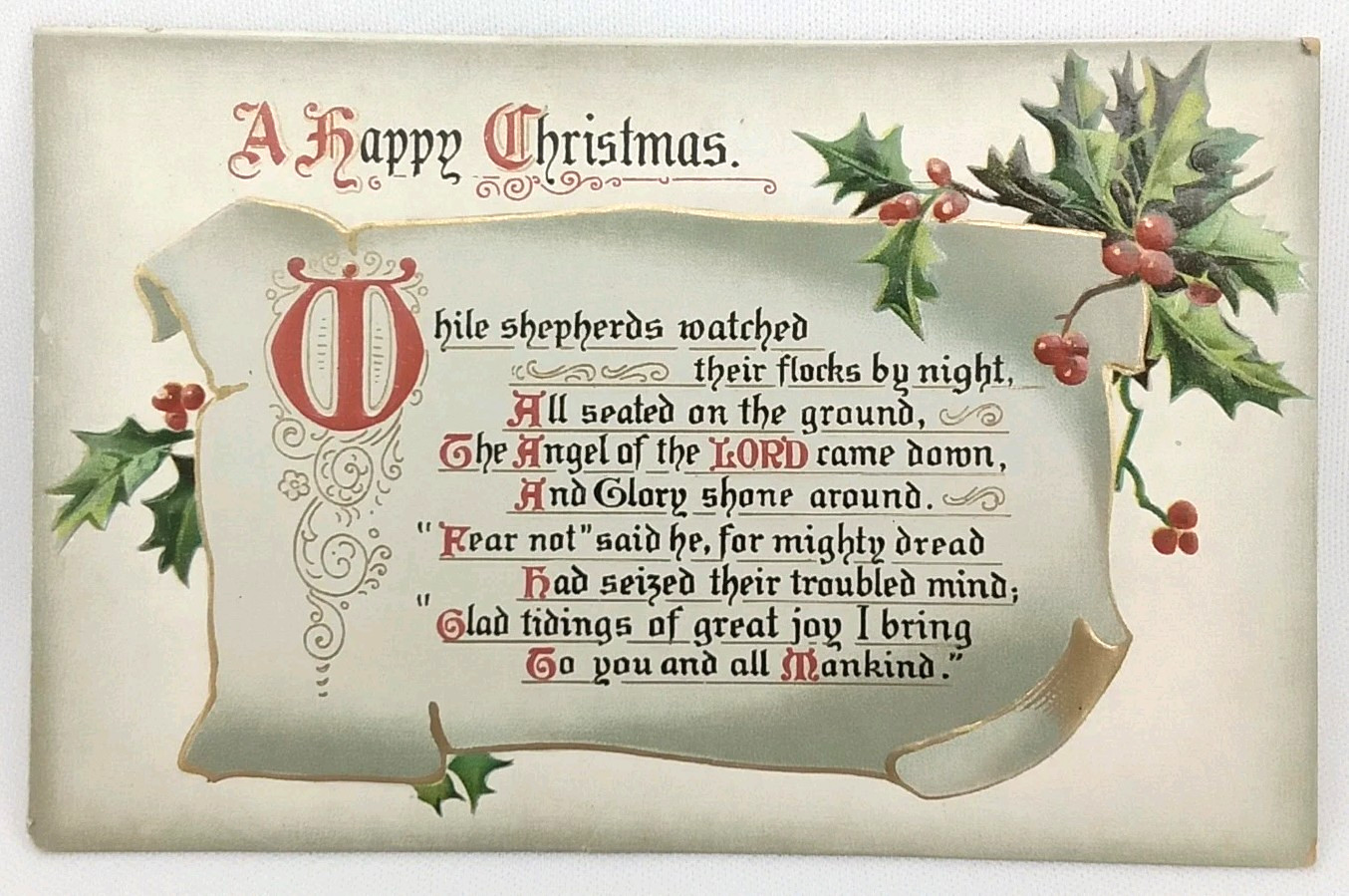 Raphael Tuck & Sons Christmas Postcard Series No. 517 Antique 1910s