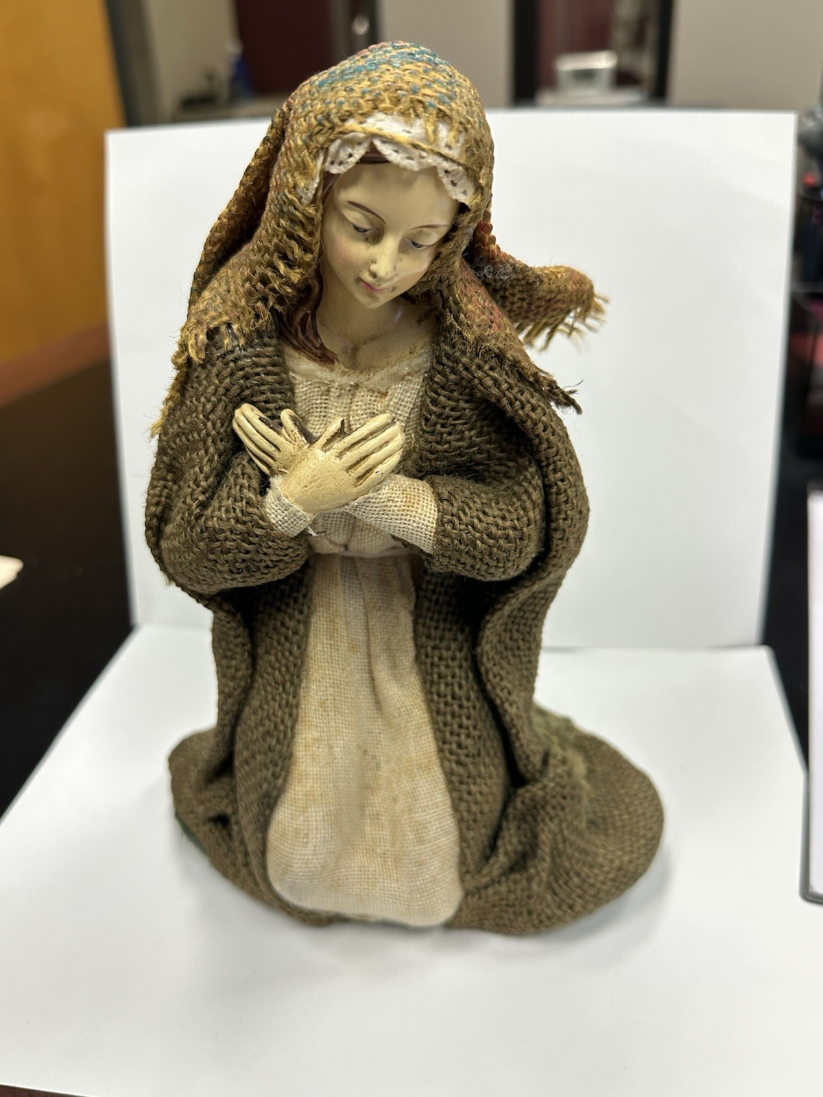 Vintage Kurt Adler Fabric Mache Collectors Nativity  MARY