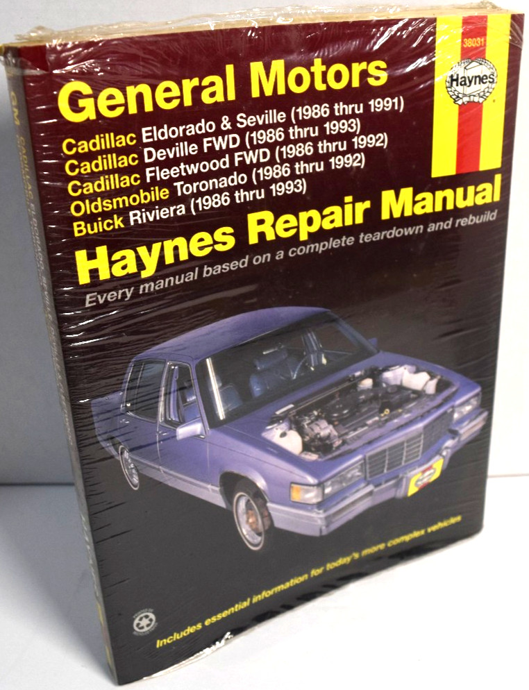 Haynes Repair Manual GM Cadillac/Eldorado/Seville/Deville/Olds Toronado 38031 Haynes Repair Manual GM Cadillac/Eldorado/Seville/Deville/Olds Toronado 38031