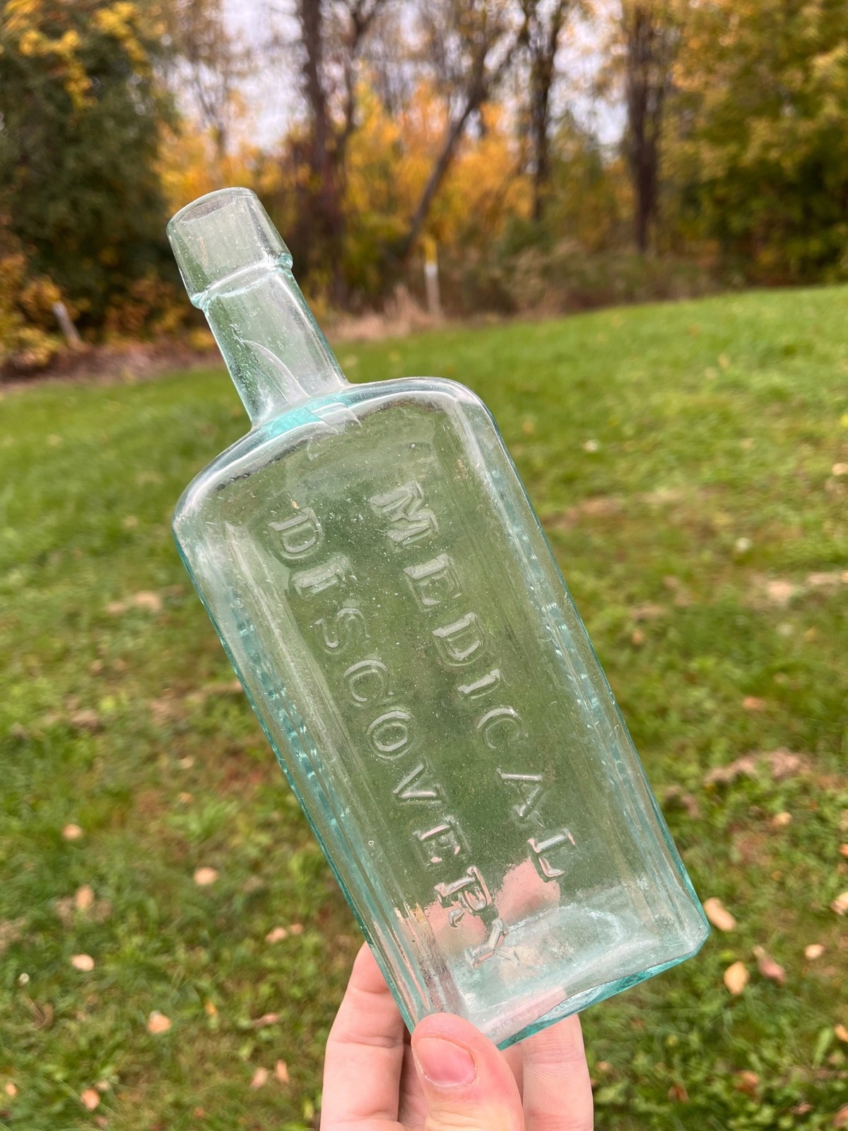 Antique 1890s Dr. Kennedys Medical Discovery Apothecary Medicine Embossed Bottle