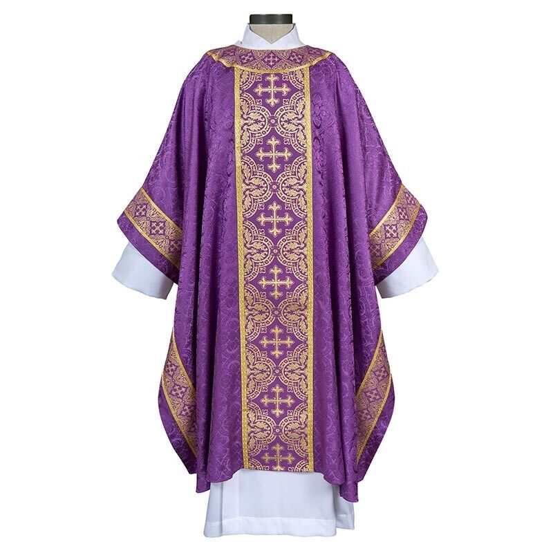 Chasuble Excelsis Gothic Purple Vestment New