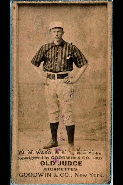 New York Giants John Montgomery Ward 1887 Baseball Portrait Old Judge Card