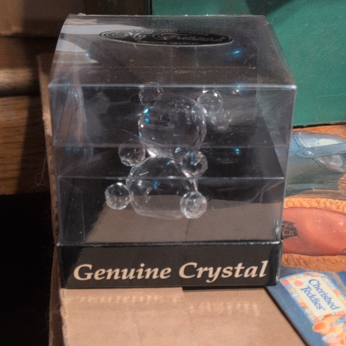 My Treasure Clear Faceted Crystal Poodle Figurine Handmade Boxed Classic