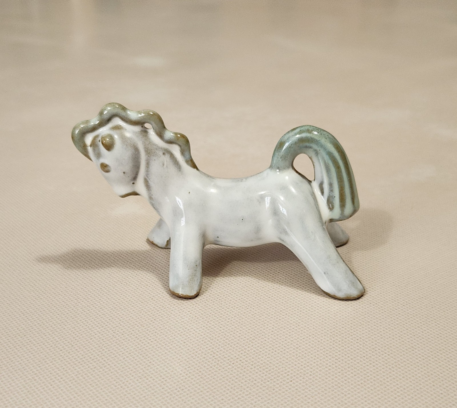 Vintage Pottery MCM Stylized Horse Drip Glaze Figurine Occupied Japan ?