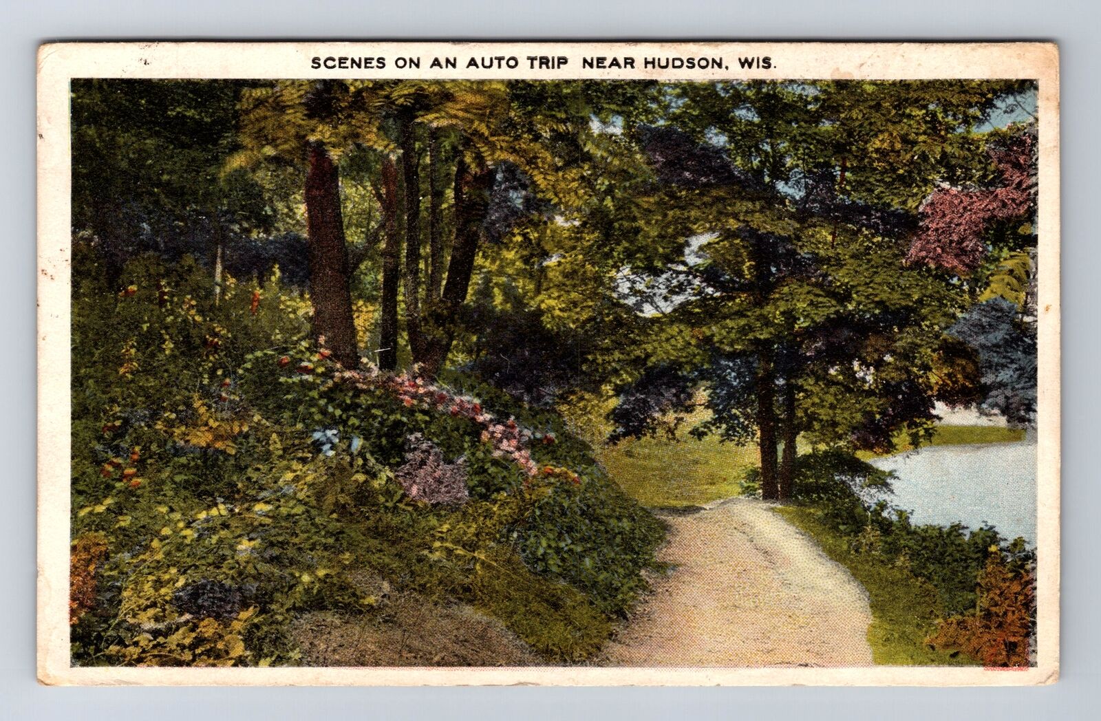 Hudson WI-Wisconsin, Scenes On An Auto Trip, Antique, Vintage Postcard