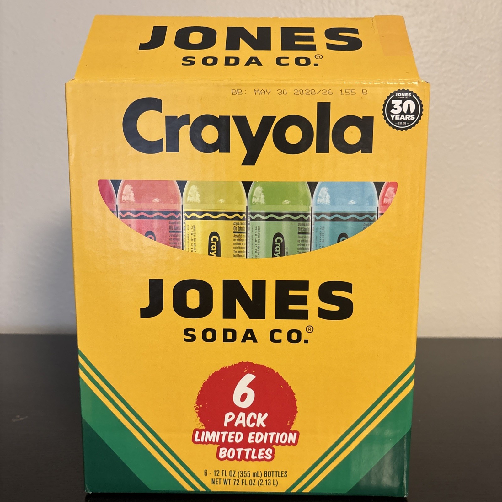 Jones Soda Co x Crayola Limited Edition 6 Pack 12oz Complete 2026 Collab