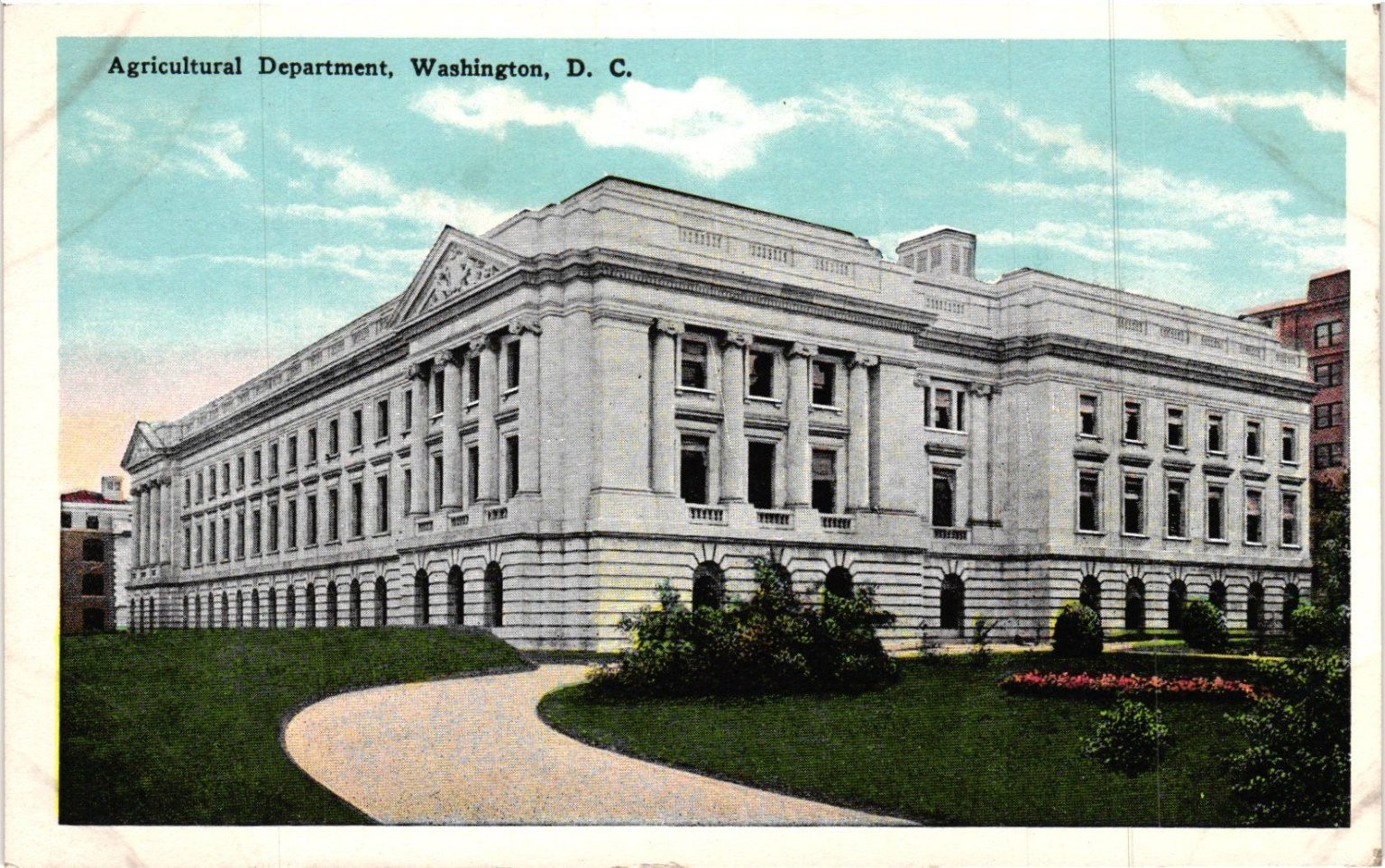 Vintage Linen Postcard Agricultural Department Washington DC US Capitol Mall Vintage Linen Postcard Agricultural Department Washington DC US Capitol Mall