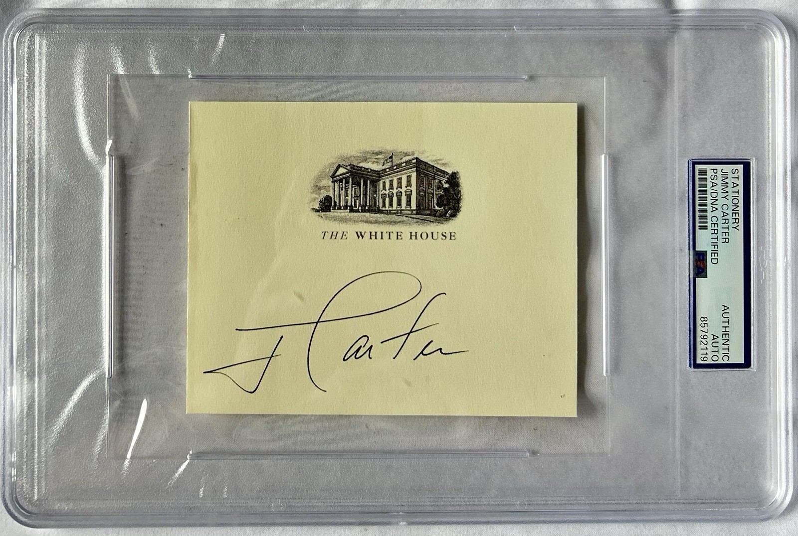 Jimmy Carter Signed White House Engraving Style Print Autographed PSA/DNA