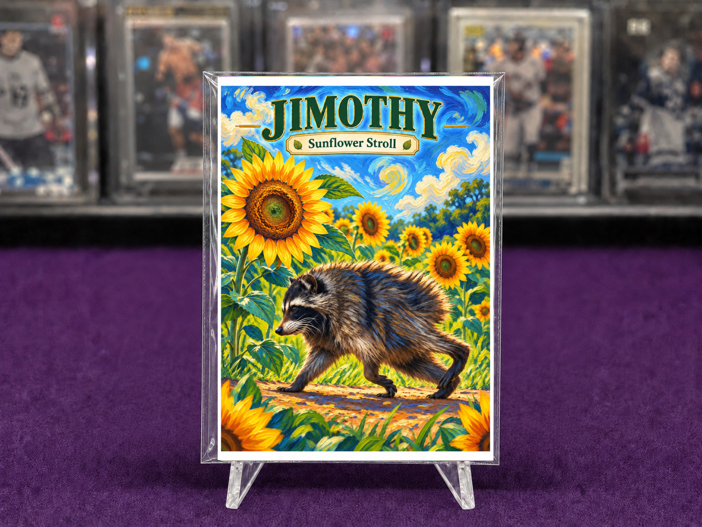 Jimothy – Sunflower Stroll Custom Art Trading Card Base Version