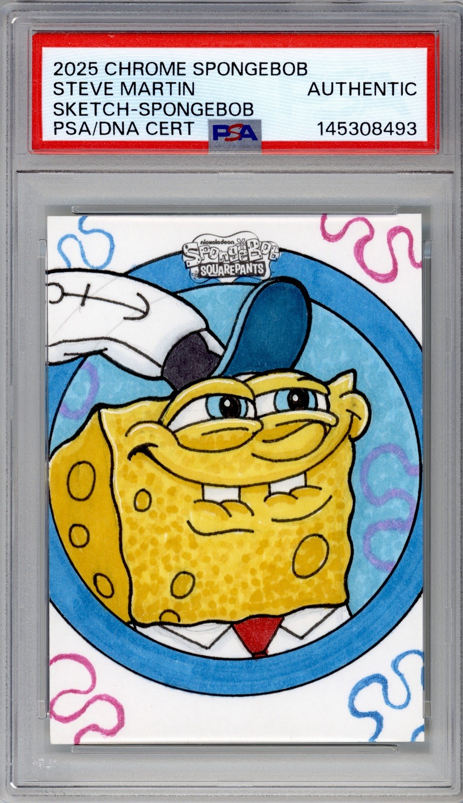 2025 Topps Chrome SpongeBob 1/1 Sketch Card 🧽 Steve Martin 