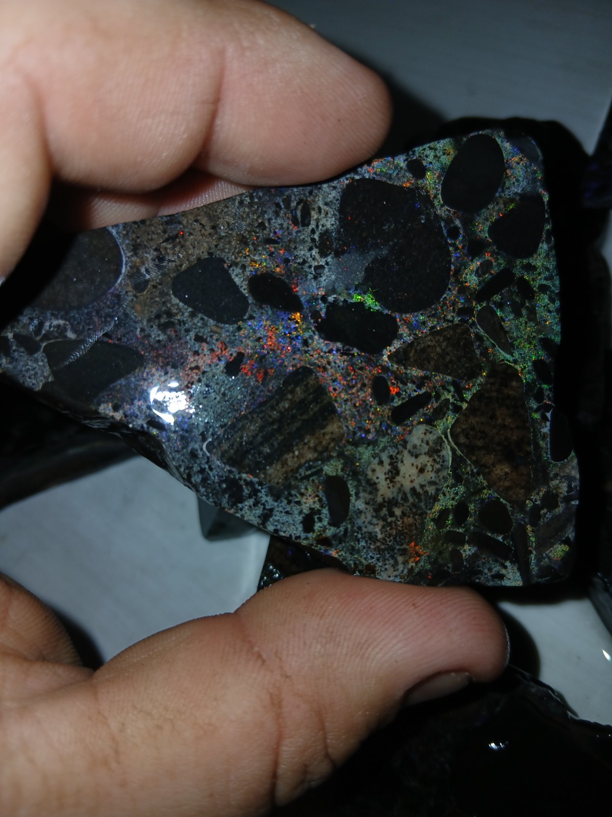 820g Treated andamooka concrete opal