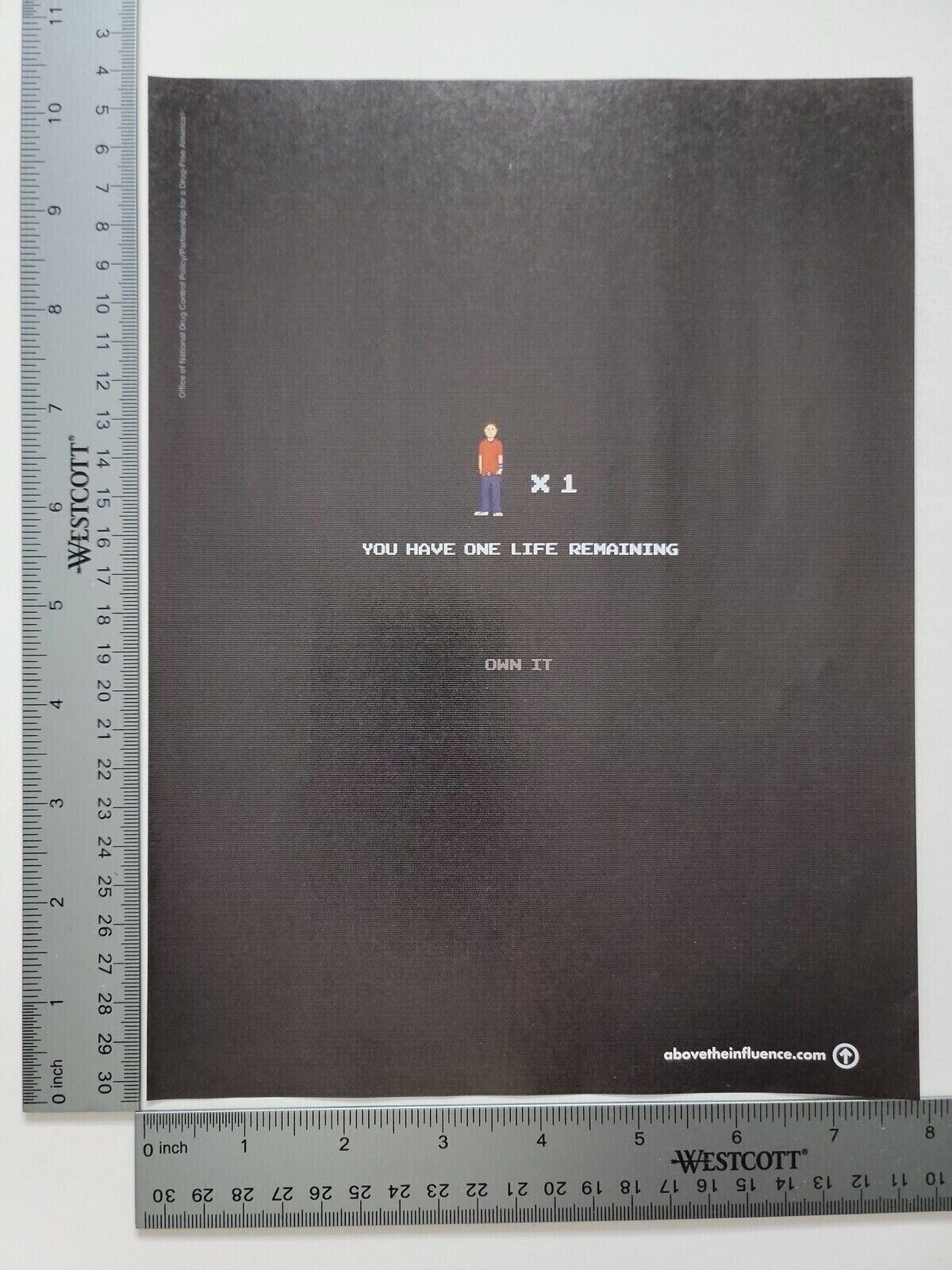 Above The Influence Authentic Print Advertisement / Poster Art