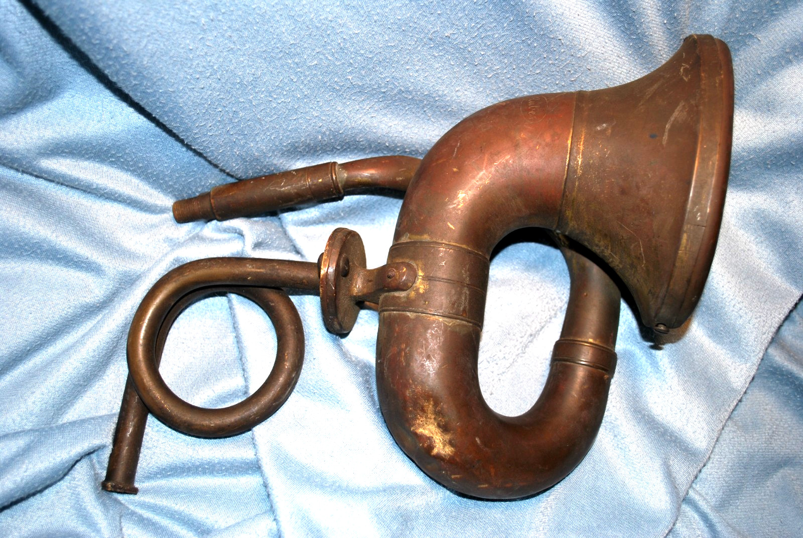 VINTAGE ANTIQUE BRASS RUBES CAR AUTOMOTIVE HORN BRASS ERA WITH SCREEN