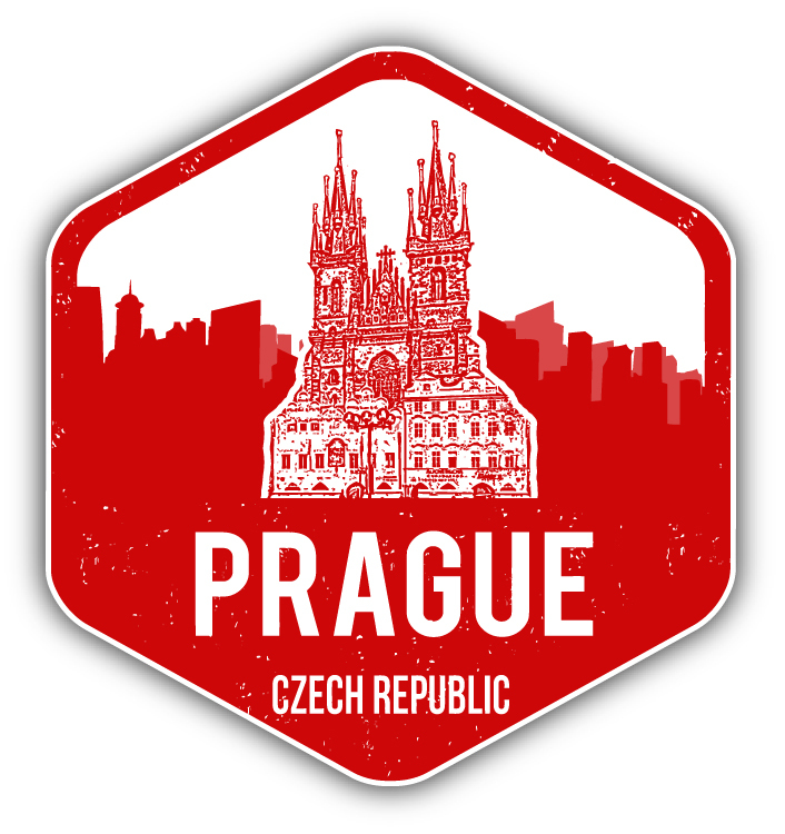 Prague City Czech Republic Grunge Travel Car Bumper Sticker Decal 5
