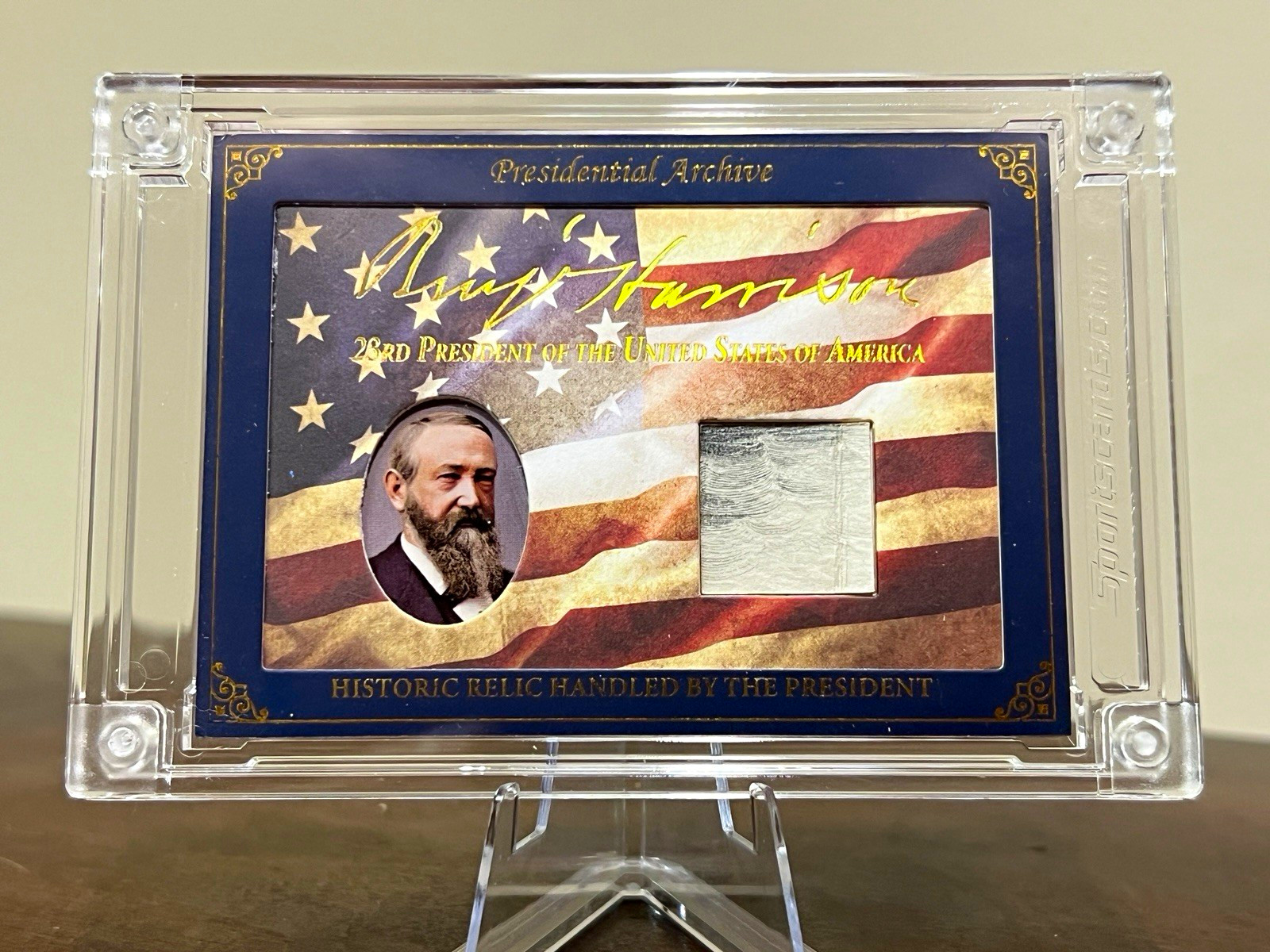 Benjamin Harrison US Navy Commission Relic /649 Walter Burke 23rd POTUS