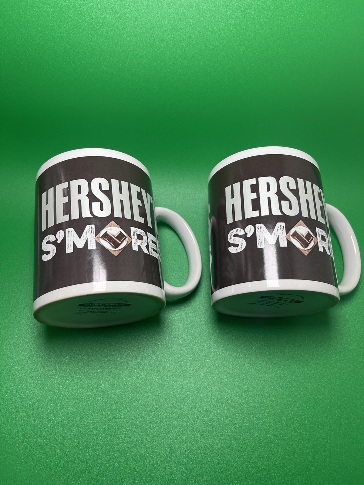 1 PAIR OF S'mores Hershey Cocoa Mug by Gallerie Brown & White - 
