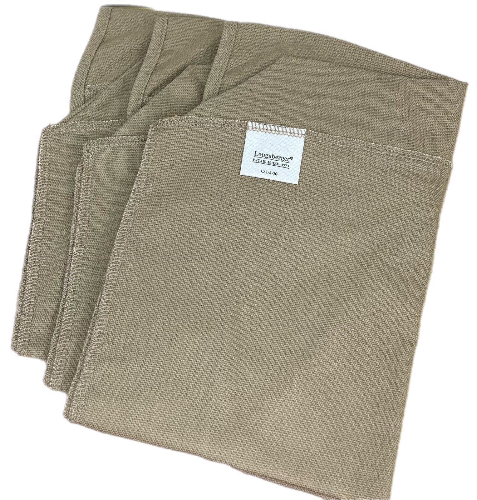 Longaberger Khaki Catalog Basket Liners Set of 3