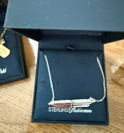 Disney Parks Crislu Monorail Sterling Silver Necklace Pendant New in Box Jewelry