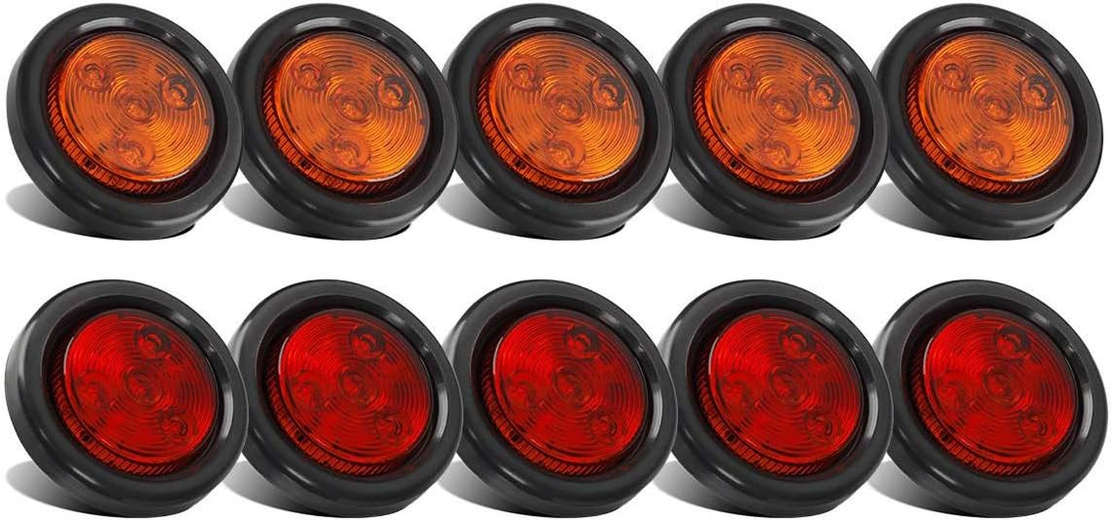 10Pack(5 Amber + 5 Red) 2\